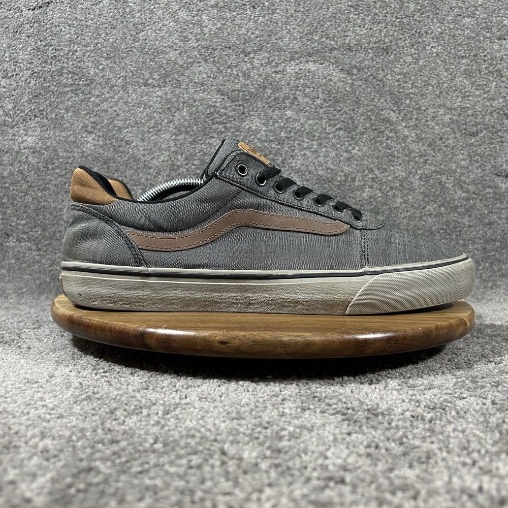 Vans Ward Deluxe Mens Size 13 Gray Brown Casual Athletic Skate Shoes Used